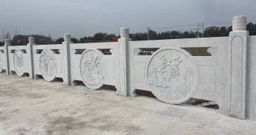 唐山芝麻白河道栏杆 石材栏杆
