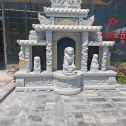 唐山芝麻白中国黑石材套墓 花岗岩墓碑