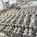 唐山芝麻白圆球 石球 挡车球