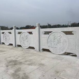 唐山芝麻白河道栏杆 石材栏杆