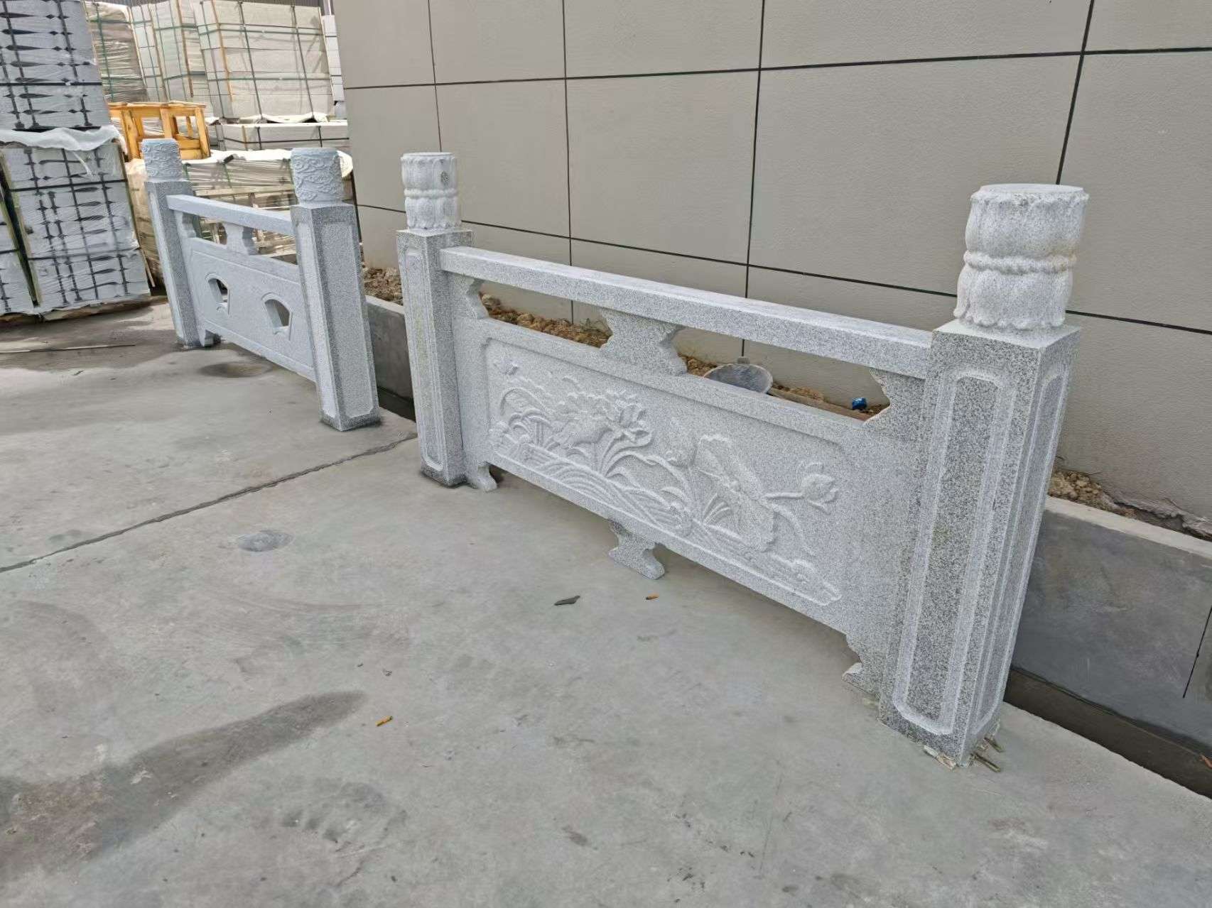 唐山芝麻白河道栏杆 石材栏杆