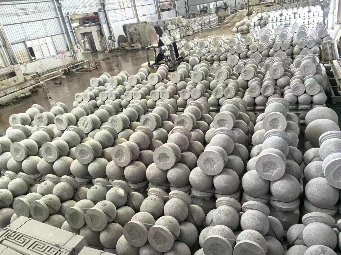 唐山芝麻白圆球 石球 挡车球